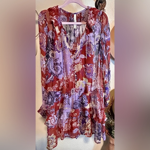 NWOT Anthropologie Marais Printed chiffon mini dress - Picture 8 of 13